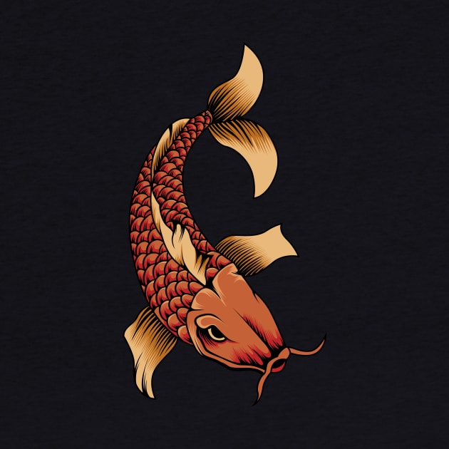 Koi Fish Drawing by Marciano Graphic